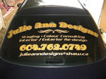 Vehicle Window Lettering