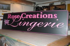 Rose Creations sintra sign with raised letters